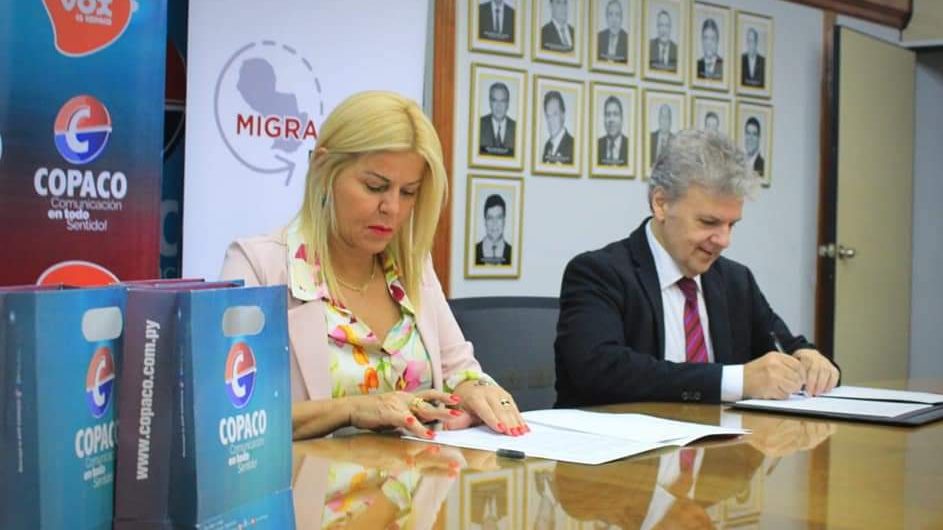 Migraciones firma convenio con COPACO S.A.